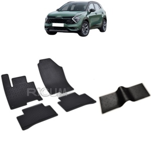 Set 5 covorase auto KIA SPORTAGE MHEV din 2022 - 2026, cu covoras tunel median, Caroserie SUV