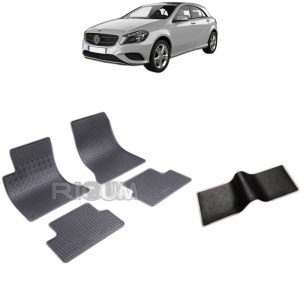 Set 5 covorase auto MERCEDES A-CLASS W176 din 09.2012 - 04.2018, cu covoras tunel median, Caroserie HATCHBACK