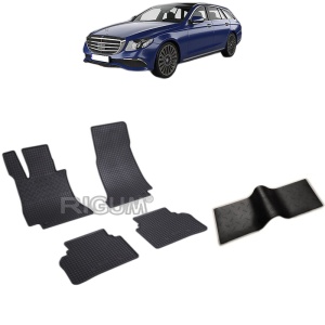 Set 5 covorase auto MERCEDES E-CLASS W213 din 11.2016 - 07.2023, cu covoras tunel median, Caroserie COMBI