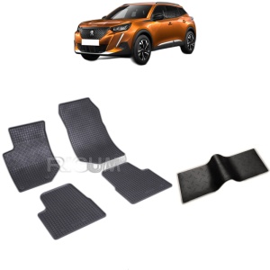 Set 5 covorase auto PEUGEOT 2008 II din 01.2020 - 2026, cu covoras tunel median, Caroserie SUV
