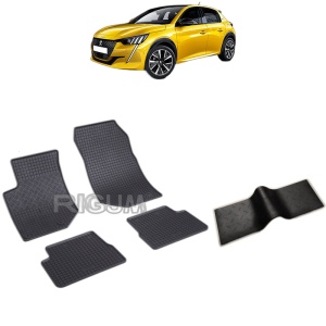 Set 5 covorase auto PEUGEOT 208 II din 06.2019 - 2026, cu covoras tunel median, Caroserie HATCHBACK
