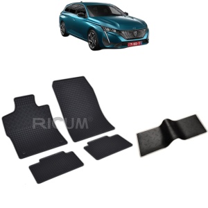 Set 5 covorase auto PEUGEOT 308 din 2022 - 2026, cu covoras tunel median, Caroserie COMBI