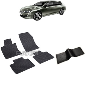 Set 5 covorase auto PEUGEOT 508 II PHEV din 11.2018 - 2026, cu covoras tunel median, Caroserie COMBI