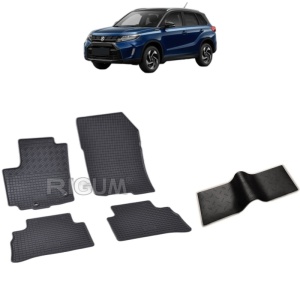 Set 5 covorase auto SUZUKI VITARA 1.4 HYBRID (MHEV) FACELIFT FABRICATIE 2024 - 2026, cu covoras tunel median, Caroserie SUV