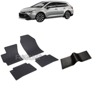 Set 5 covorase auto TOYOTA COROLLA XII HYBRID FABRICATIE 03.2019 - 2026, cu covoras tunel median, Caroserie COMBI
