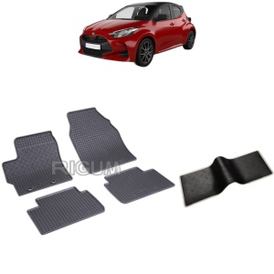 Set 5 covorase auto TOYOTA YARIS IV HYBRID din 09.2020 - 2026, cu covoras tunel median, Caroserie HATCHBACK HYBRID