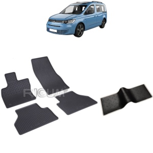 Set 5 covorase auto VOLKSWAGEN CADDY din 11.2020 - 2026, cu covoras tunel median, Caroserie VAN 5 LOCURI