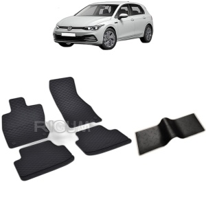 Set 5 covorase auto VOLKSWAGEN GOLF 8 MHEV din 11.2020 - 2026, cu covoras tunel median, Caroserie HATCHBACK