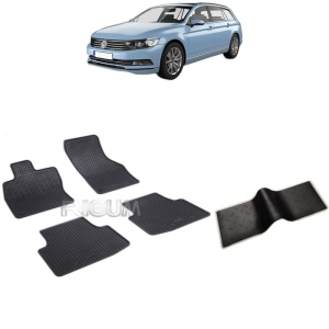 Set 5 covorase auto VOLKSWAGEN PASSAT B8 din 12.2014 - 12.2021, cu covoras tunel median, Caroserie COMBI