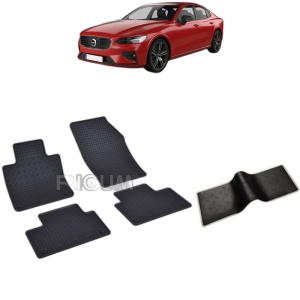 Set 5 covorase auto VOLVO S60 III FABRICATIE 10.2018 - 2026, cu covoras tunel median, Caroserie SEDAN