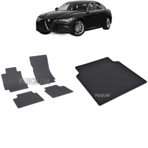 Set Covorase Auto Si Tavita Portbagaj ALFA ROMEO GIULIA din 06.2016 - 2019, caroserie sedan, 4X4