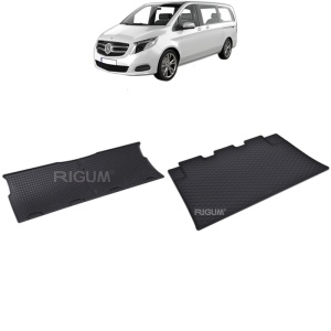 Set Covorase Auto Si Tavita Portbagaj MERCEDES V-CLASS W447 din 06.2014 - 2026, caroserie van rand 2, 8-9 LOCURI
