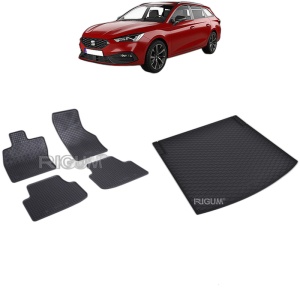 Set Covorase Auto Si Tavita Portbagaj SEAT LEON IV PHEV din 2020 - 2026, caroserie combi, PORTBAGAJ INFERIOR SI SUPERIOR