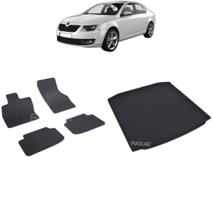 Set Covorase Auto Si Tavita Portbagaj SKODA OCTAVIA III din 02.2013 - 05.2020, caroserie hatchback,