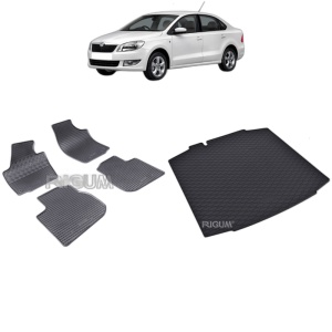 Set Covorase Auto Si Tavita Portbagaj SKODA RAPID din 10.2012 - 03.2019, caroserie sedan,