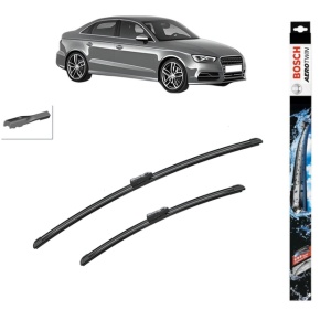 Set stergatoare auto AUDI A3 Limousine (8VS, 8VM) din 2013-2020, Bosch Aerotwin, din cauciuc siliconat rezistent - Img 1