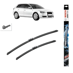 Set stergatoare auto AUDI A3 Sportback (8PA) din 2004-2013, Bosch Aerotwin, din cauciuc siliconat rezistent