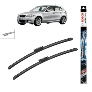 Set stergatoare auto BMW 1 (E81) din 2006-2012, Bosch Aerotwin, din cauciuc siliconat rezistent