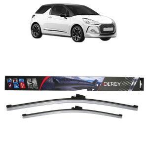 Set stergatoare auto DS DS 3 (SA_) din 2015-2019, Derby, din cauciuc siliconat rezistent