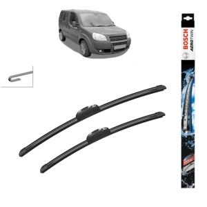 Set stergatoare auto FIAT DOBLO MPV (119_, 223_) din 2001-2009, Bosch Aerotwin Retrofit, din cauciuc siliconat rezistent