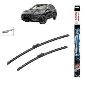 Set stergatoare auto FORD KUGA III (DFK) din 2019-2024, Bosch Aerotwin, din cauciuc siliconat rezistent