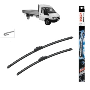 Set stergatoare auto FORD TRANSIT Platform/Chassis (FM_ _, FN_ _) din 2000-2006, Bosch Aerotwin Retrofit, din cauciuc siliconat rezistent