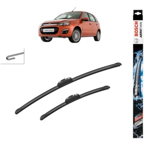 Set stergatoare auto LADA KALINA II Hatchback (2192_) din 2013-2018, Bosch Aerotwin Retrofit, din cauciuc siliconat rezistent