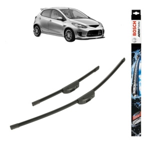 Set stergatoare auto MAZDA 2 (DE_, DH_) din 2007-2015, Bosch Aerotwin Retrofit, din cauciuc siliconat rezistent