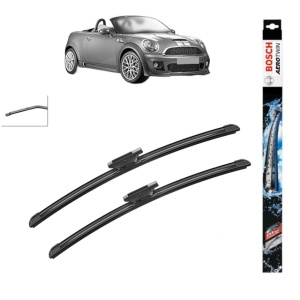Set stergatoare auto MINI MINI Roadster (R59) din 2011-2015, Bosch Aerotwin, din cauciuc siliconat rezistent