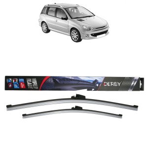 Set stergatoare auto PEUGEOT 206 SW (2E/K) din 2002-2008, Derby, din cauciuc siliconat rezistent
