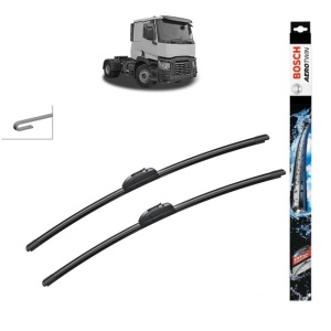 Set stergatoare auto RENAULT TRUCKS C din 2013, Bosch Aerotwin Retro Truck, din cauciuc siliconat rezistent - Img 1
