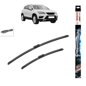 Set stergatoare auto SEAT ATECA (KH7, KHP) din 2016-2021, Bosch Aerotwin, din cauciuc siliconat rezistent