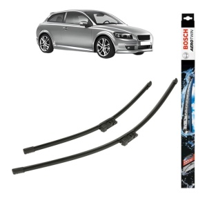 Set stergatoare auto VOLVO C30 (533) din 2006-2012, Bosch Aerotwin, din cauciuc siliconat rezistent