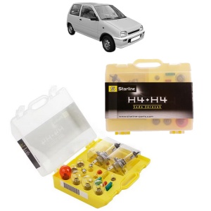 Kit trusa Set becuri H4 compatibila cu DAIHATSU CUORE III (L200, L201) din 1990-1994, bec far, semnalizare , pozitie, iluminare numar, frana, plafoniera, stop frana