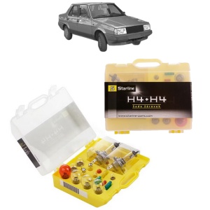 Kit trusa Set becuri H4 compatibila cu FIAT REGATA (138_) din 1983-1990, bec far, semnalizare , pozitie, iluminare numar, frana, plafoniera, stop frana
