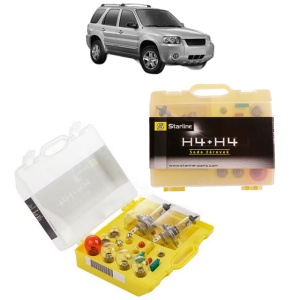 Kit trusa Set becuri H4 compatibila cu FORD MAVERICK din 2001-2004, bec far, semnalizare , pozitie, iluminare numar, frana, plafoniera, stop frana