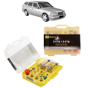 Kit trusa Set becuri H4 compatibila cu MERCEDES-BENZ 124 T-Model (S124) din 1985-1993, bec far, semnalizare , pozitie, iluminare numar, frana, plafoniera, stop frana