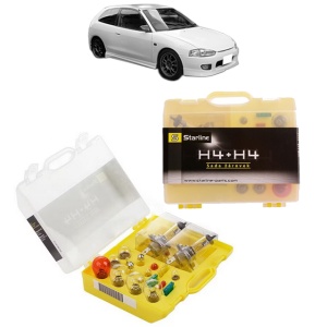 Kit trusa Set becuri H4 compatibila cu MITSUBISHI COLT V (CJ_, CP_) din 1996-2003, bec far, semnalizare , pozitie, iluminare numar, frana, plafoniera, stop frana