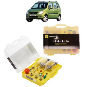 Kit trusa Set becuri H4 compatibila cu OPEL AGILA A (H00) din 2000-2007, bec far, semnalizare , pozitie, iluminare numar, frana, plafoniera, stop frana