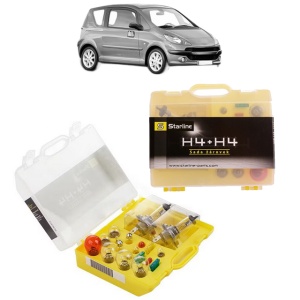 Kit trusa Set becuri H4 compatibila cu PEUGEOT 1007 (KM_) din 2005-2007, bec far, semnalizare , pozitie, iluminare numar, frana, plafoniera, stop frana