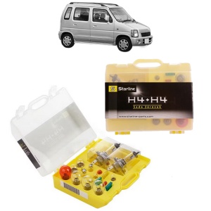 Kit trusa Set becuri H4 compatibila cu SUZUKI WAGON R+ Hatchback (EM) din 1998-2000, bec far, semnalizare , pozitie, iluminare numar, frana, plafoniera, stop frana