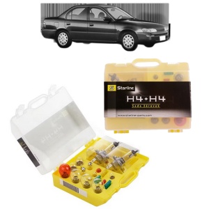 Kit trusa Set becuri H4 compatibila cu TOYOTA COROLLA (_E9_) din 1987-1993, bec far, semnalizare , pozitie, iluminare numar, frana, plafoniera, stop frana