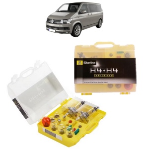 Kit trusa Set becuri H4 compatibila cu Volkswagen TRANSPORTER T5 Bus (7HB, 7HJ, 7EB, 7EJ) din 2003-2015, bec far, semnalizare , pozitie, iluminare numar, frana, plafoniera, stop frana