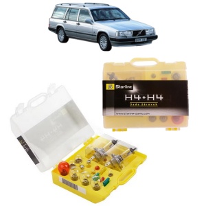 Kit trusa Set becuri H4 compatibila cu VOLVO 940 II Estate (945) din 1994-1998, bec far, semnalizare , pozitie, iluminare numar, frana, plafoniera, stop frana