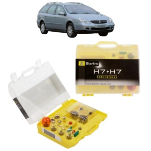 Kit trusa Set becuri H7 compatibila cu CITROEN C5 I Estate Van (DE_) din 2002-2004, bec far, semnalizare , pozitie, iluminare numar, frana, plafoniera, stop frana