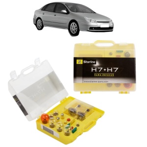 Kit trusa Set becuri H7 compatibila cu CITROEN C5 II (RC_) din 2004-2008, bec far, semnalizare , pozitie, iluminare numar, frana, plafoniera, stop frana
