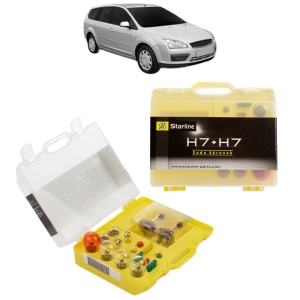 Kit trusa Set becuri H7 compatibila cu FORD FOCUS II Estate Van din 2004-2011, bec far, semnalizare , pozitie, iluminare numar, frana, plafoniera, stop frana