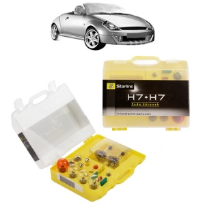 Kit trusa Set becuri H7 compatibila cu FORD STREET KA (RL2) din 2003-2005, bec far, semnalizare , pozitie, iluminare numar, frana, plafoniera, stop frana