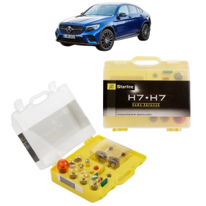 Kit trusa Set becuri H7 compatibila cu MERCEDES-BENZ GLC Coupe (C253) din 2016-2023, bec far, semnalizare , pozitie, iluminare numar, frana, plafoniera, stop frana