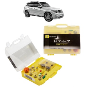 Kit trusa Set becuri H7 compatibila cu MERCEDES-BENZ GLK-CLASS (X204) din 2008-2015, bec far, semnalizare , pozitie, iluminare numar, frana, plafoniera, stop frana